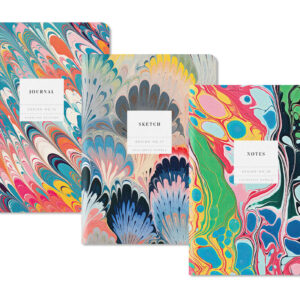 3-pack notebook set with colourful designs