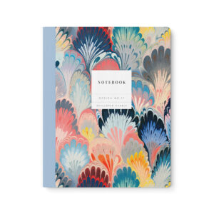 Notebook with scalloped designs