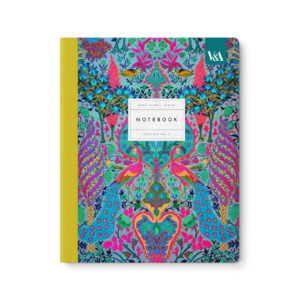 Neon Floral Peacock Notebook